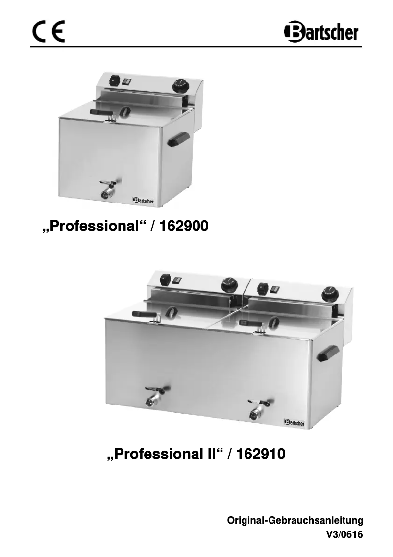 Page 1 of the manual User Manual Bartscher Professional I 162900