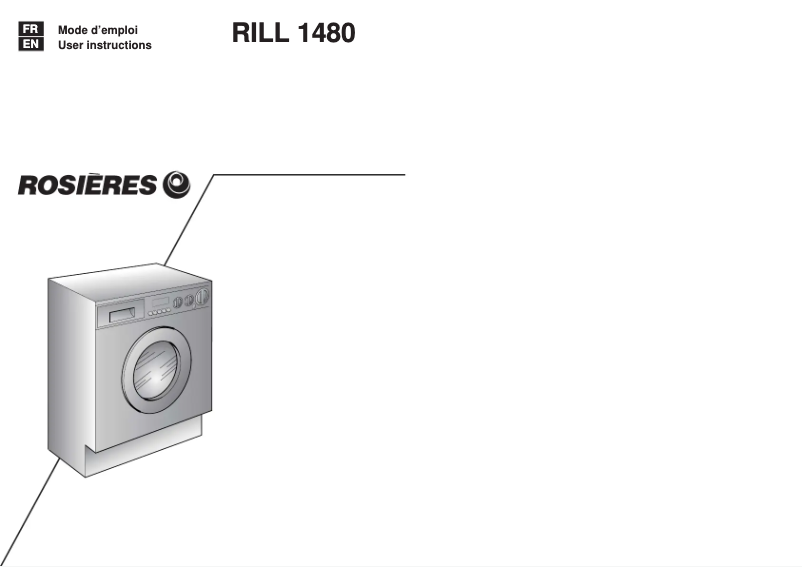 First page image of the manual for RILL 1480-47S