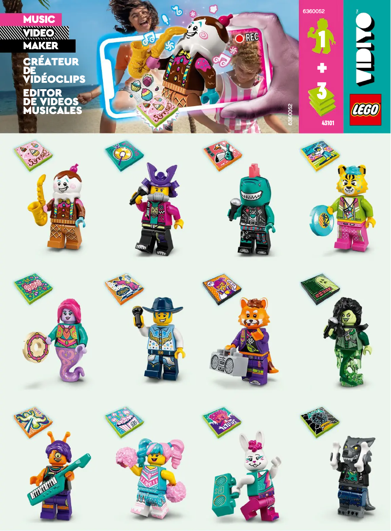 Page 1 of the manual User Manual Lego Vidiyo 43101