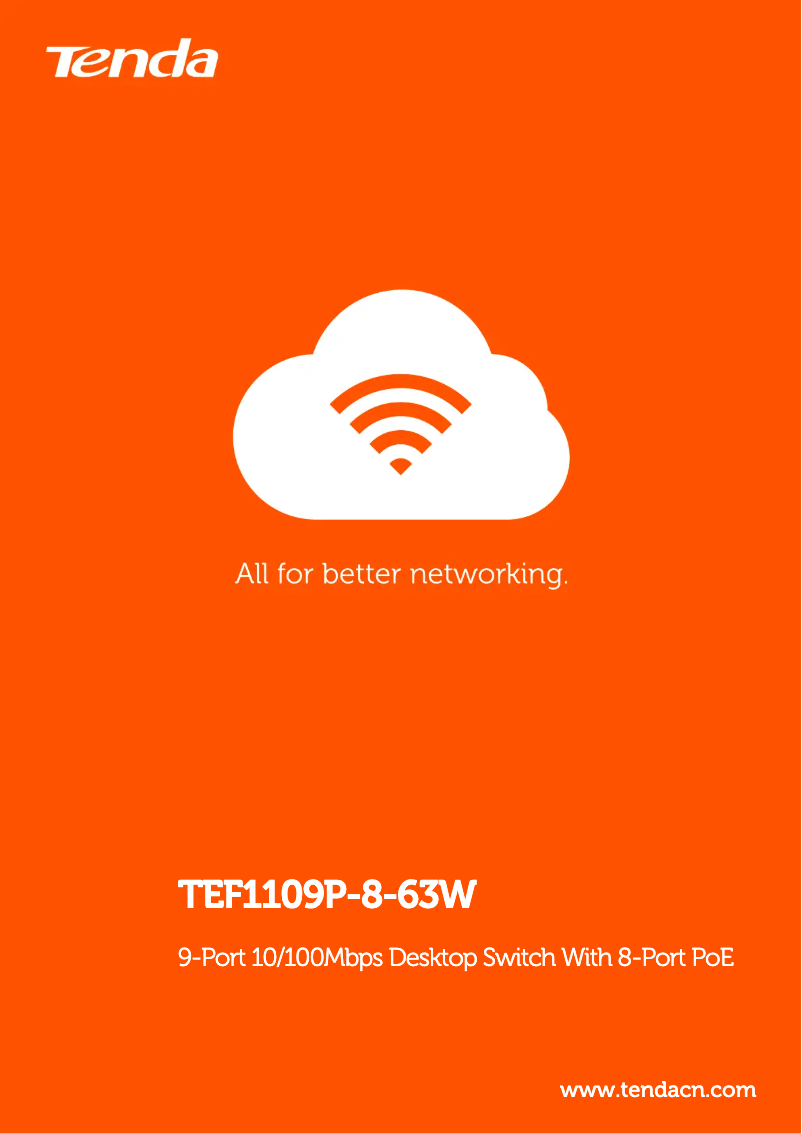 First page image of the manual for TEF1109P-8-63W