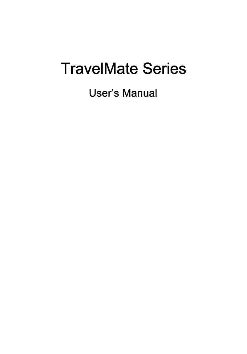 Page 1 of the manual User Manual Acer TravelMate P273
