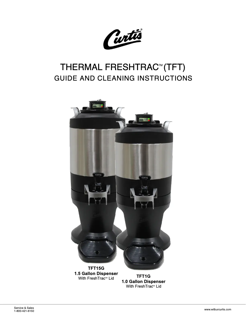 Page 1 of the manual Instructions / Assembly Wilbur Curtis Alpha5Gt