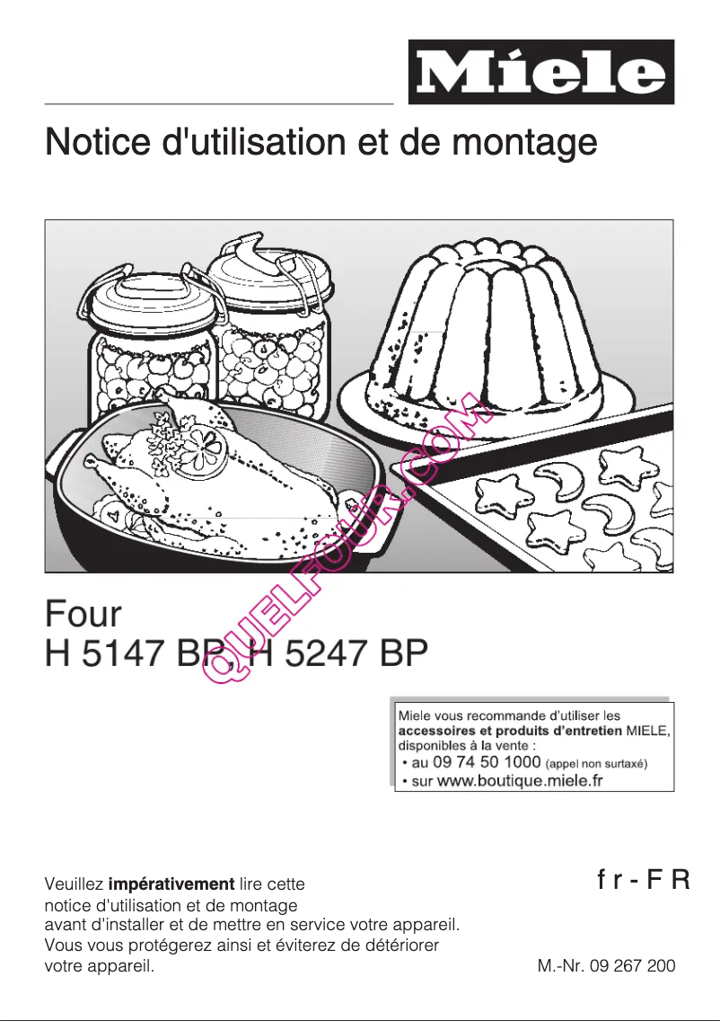 Page 1 of the manual User Manual Miele H 5247 BP