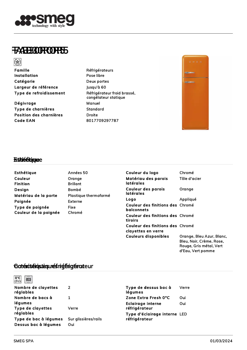 First page image of the manual for FAB30ROR5