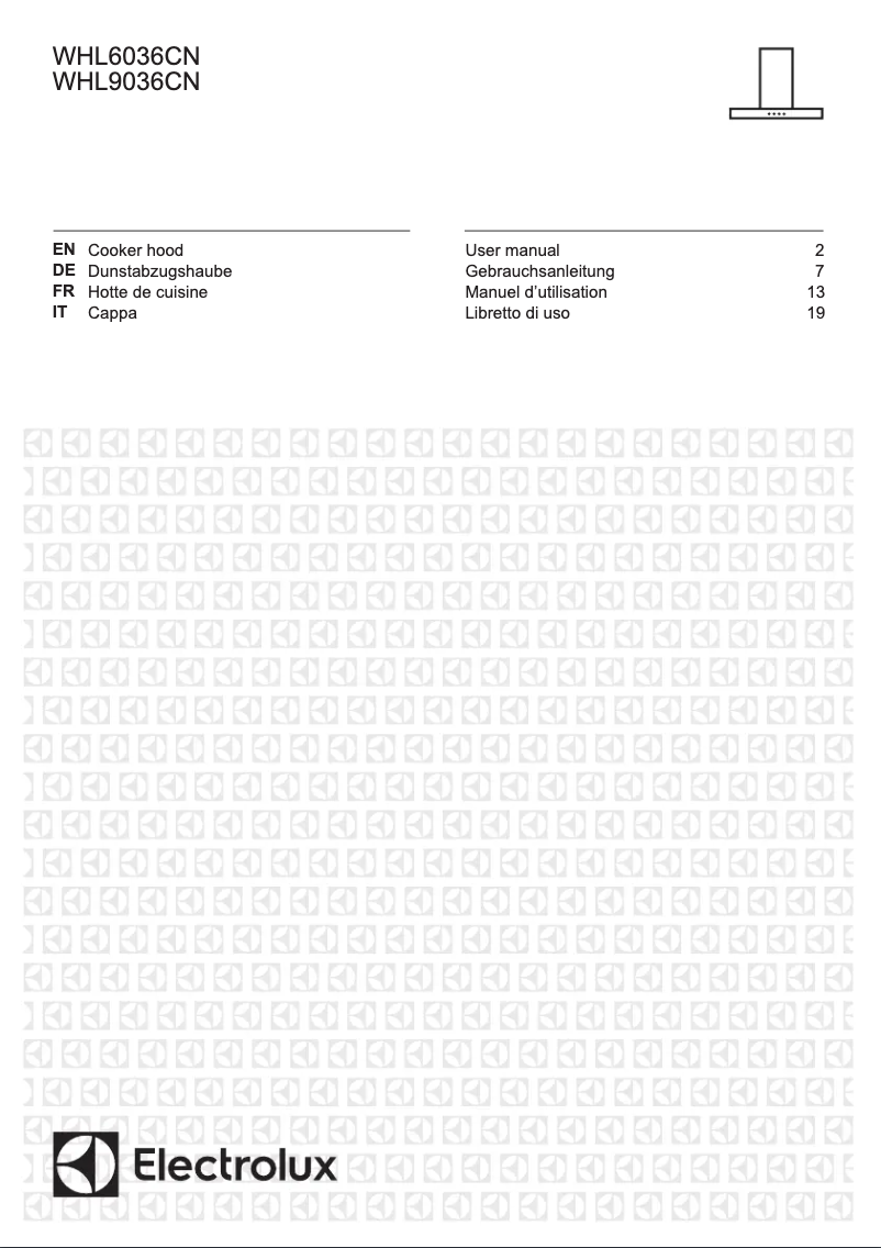 Page 1 of the manual User Manual Electrolux WHL9036CN