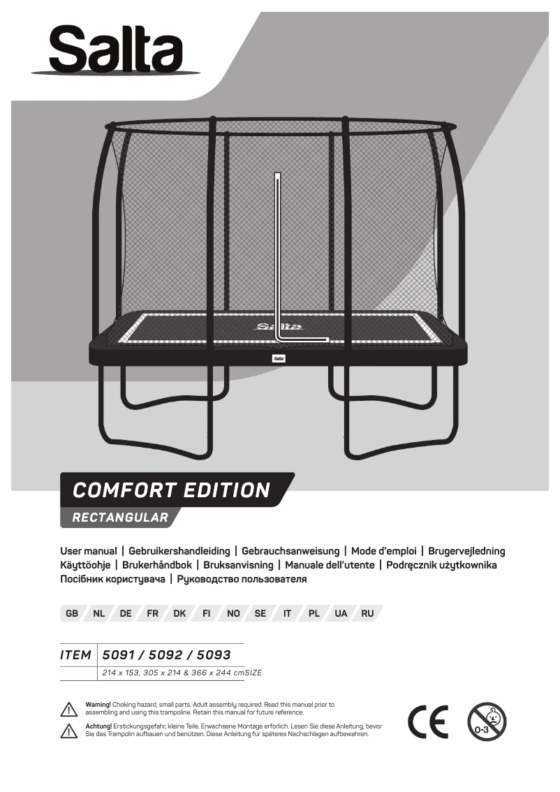 First page image of the manual for Comfort Edition SE5092A