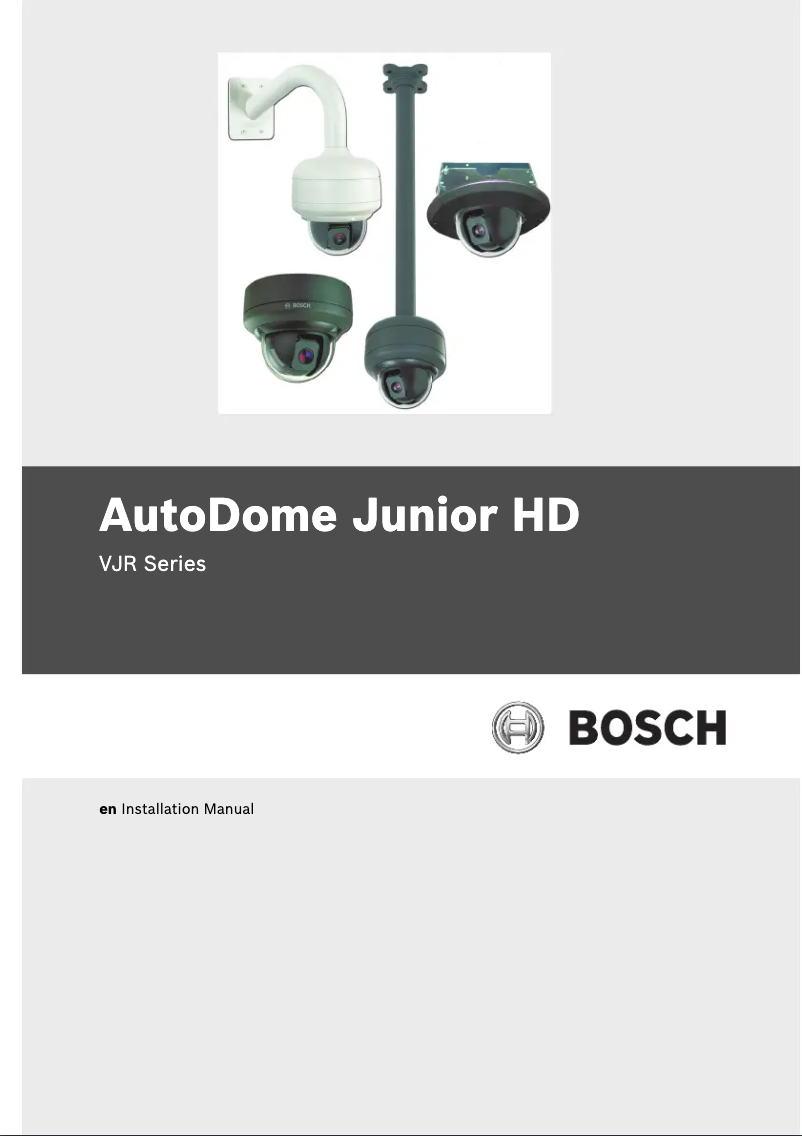 First page image of the manual for AutoDome Junior VJR-F801
