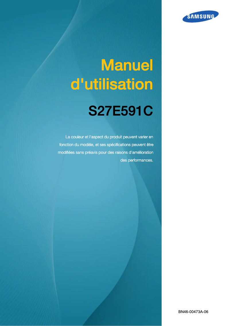 Page 1 of the manual User Manual Samsung SyncMaster S27E591CS