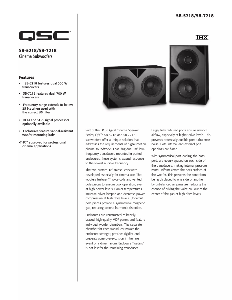 First page image of the manual for SB-7218