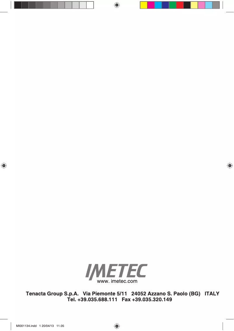 First page image of the manual for CFH-100