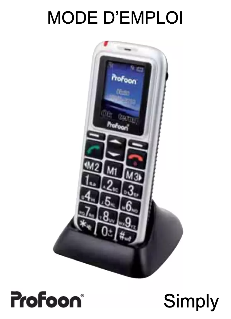 Page 1 of the manual User Manual Profoon SIMPLY