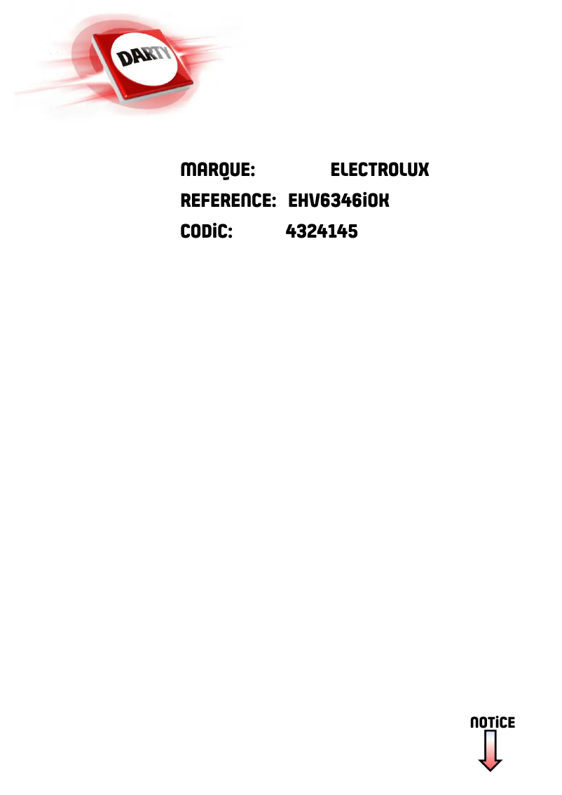 Page 1 of the manual User Manual Electrolux EHV6343IOK
