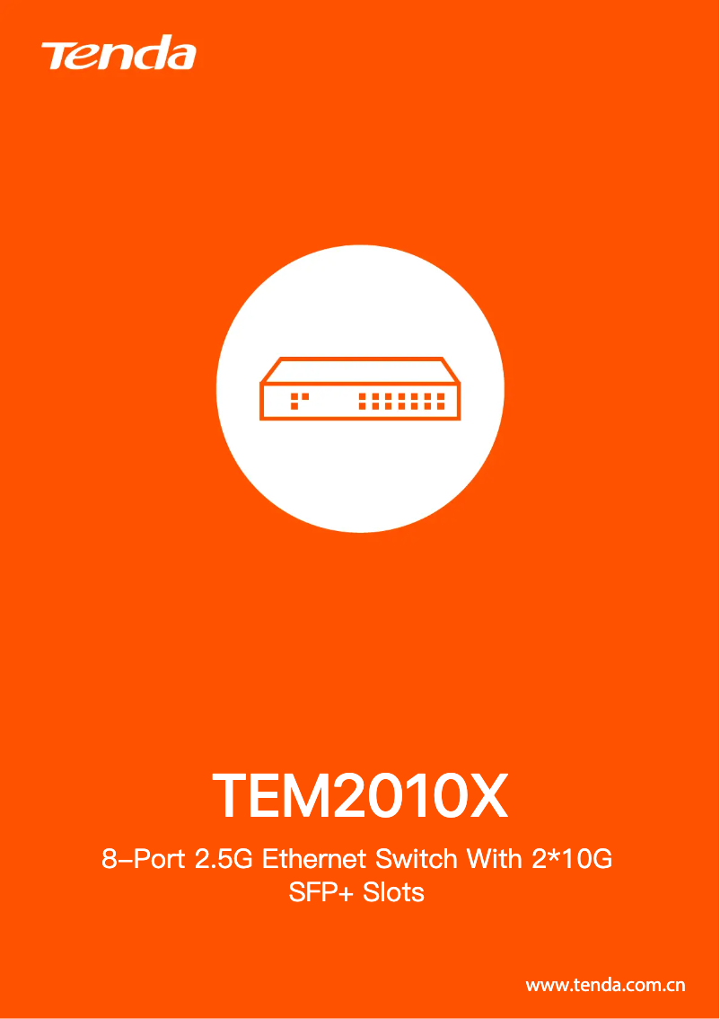 Page 1 of the manual Technical Sheet Tenda TEM2010X