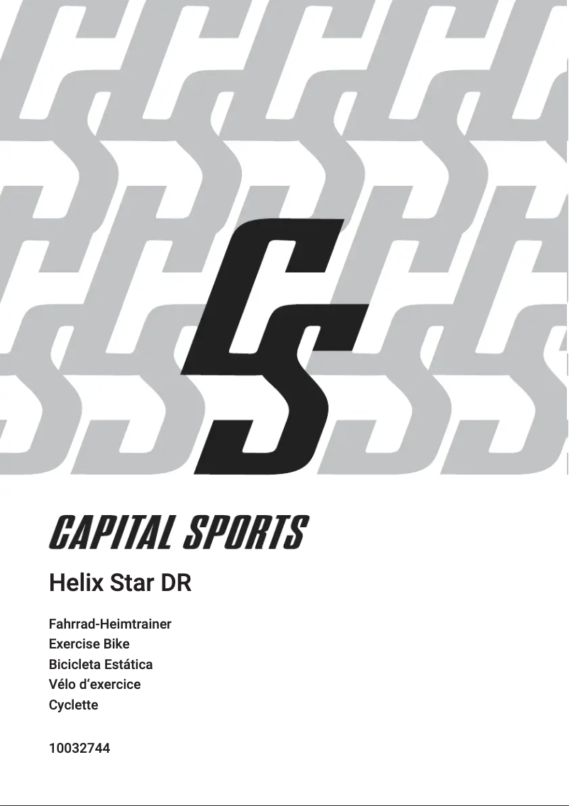 Page 1 of the manual User Manual Capital Sports Helix Star DR