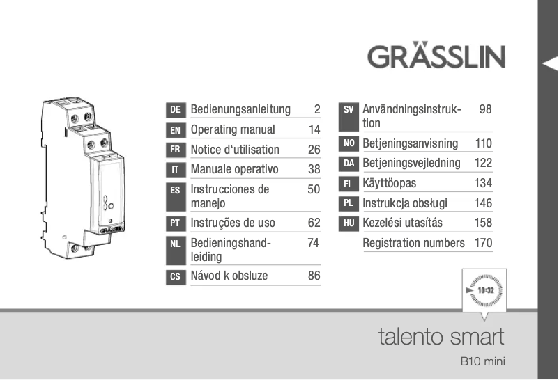 First page image of the manual for talento smart B10 mini