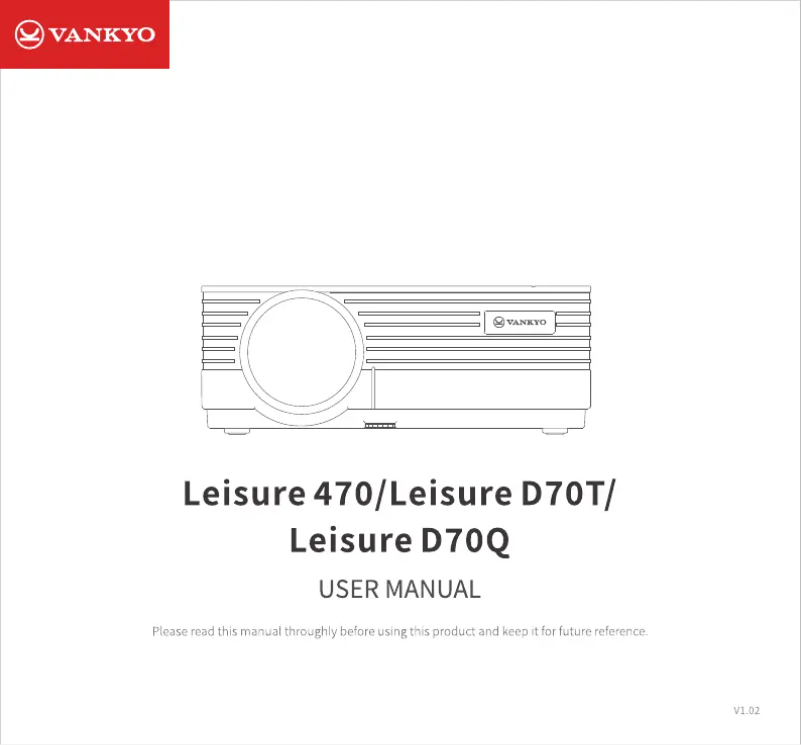 Page 1 of the manual User Manual Vankyo Leisure D70Q