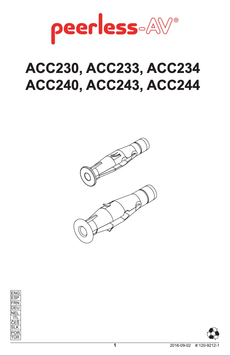 Image de la première page du manuel de l'appareil ACC234