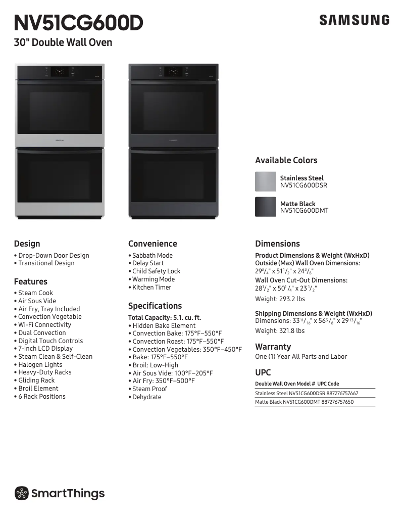 First page image of the manual for NV51CG600DMT