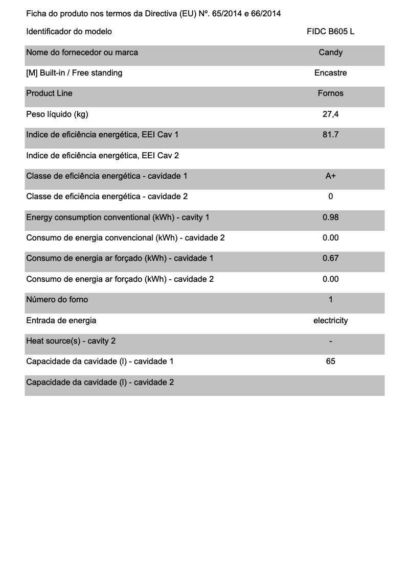 First page image of the manual for FIDC B605 L