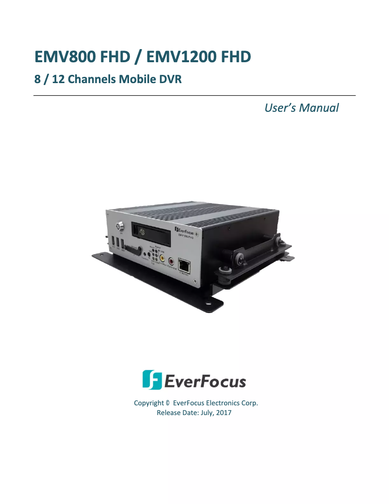 First page image of the manual for EMV1200FHD