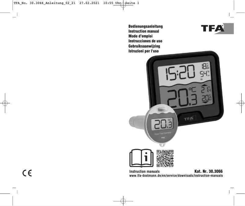First page image of the manual for Marbella 30.3066.01