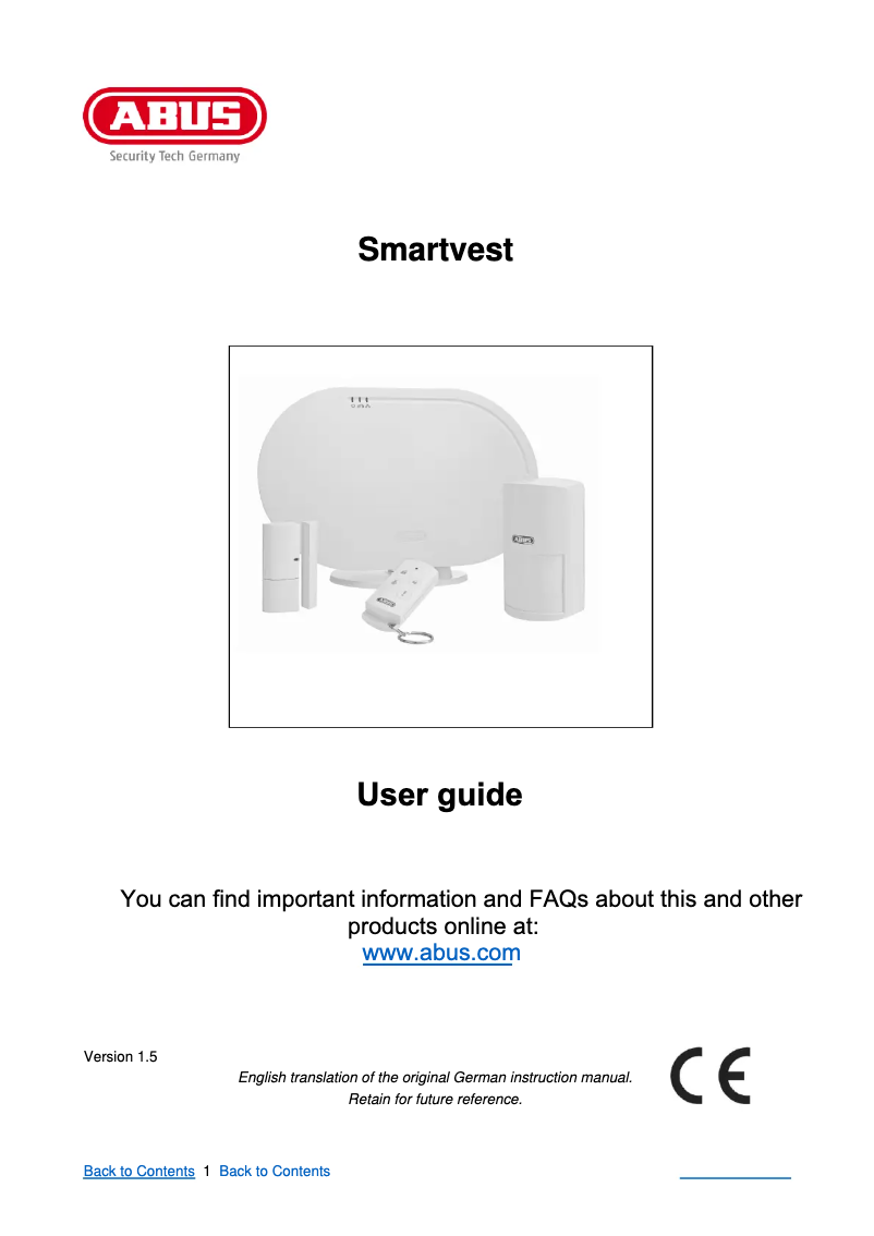 Page 1 de la notice Manuel utilisateur Abus FUAA35000A