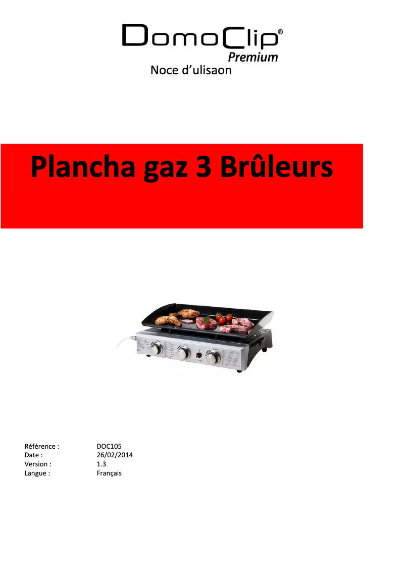 Page 1 of the manual User Manual Domoclip DOC105