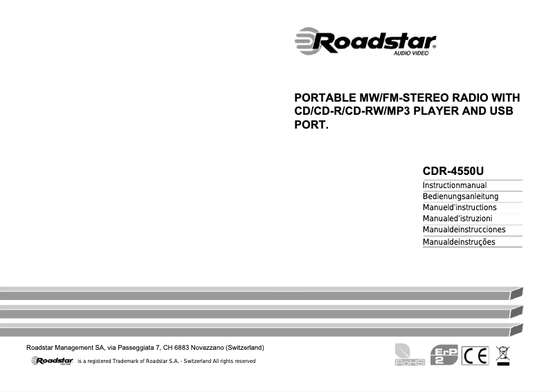 First page image of the manual for CDR-4550U