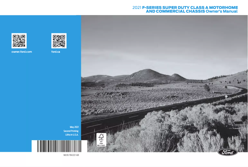 First page image of the manual for F-53 Motorhome Chassis (2021)