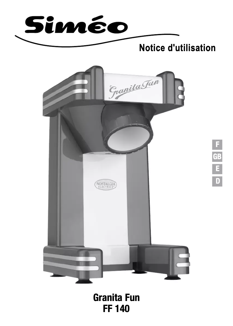 First page image of the manual for FF140