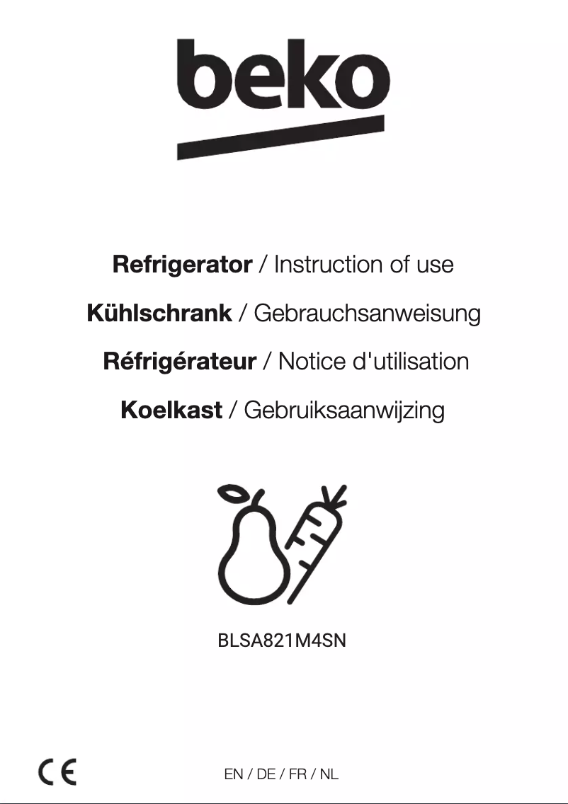 First page image of the manual for BLSA821M4SN