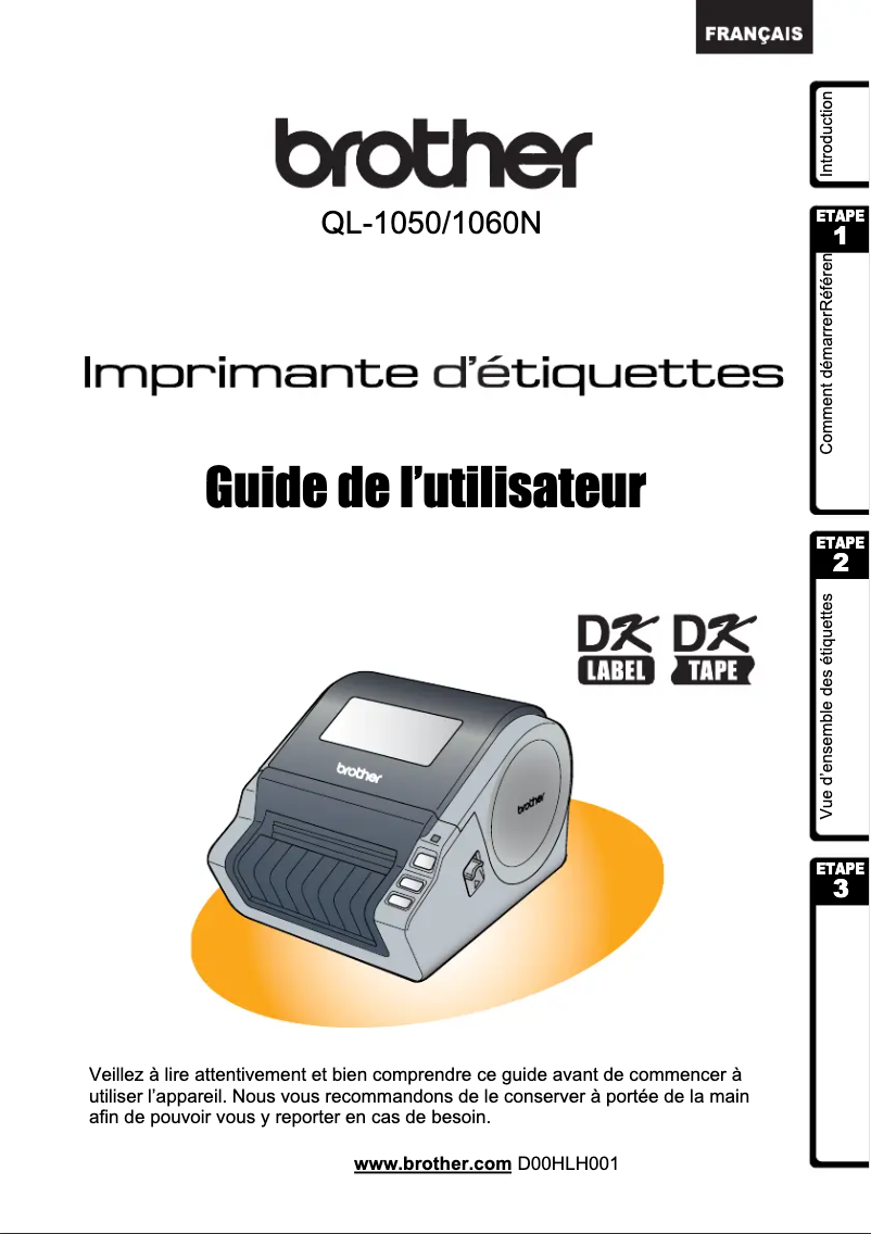 First page image of the manual for QL-1050N