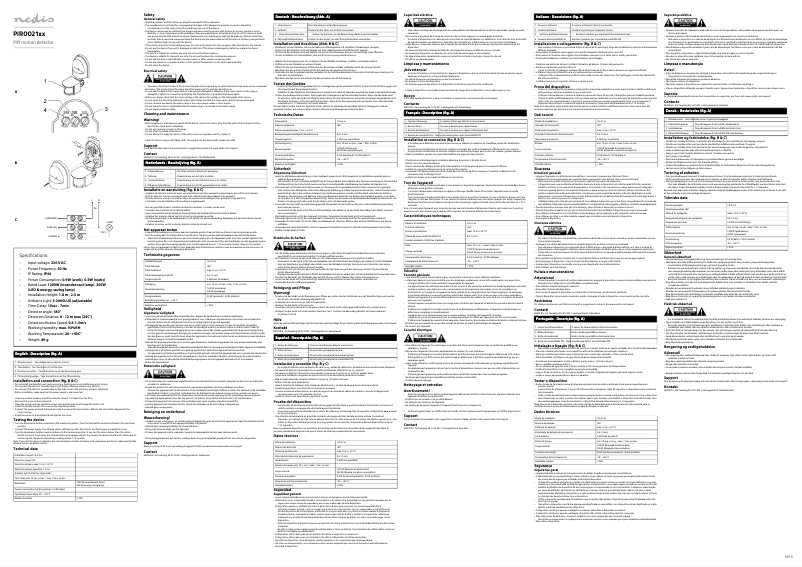 Page 1 of the manual User Manual Nedis PIROO21WT
