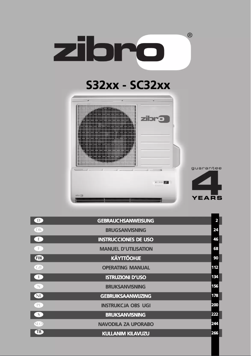 Page 1 of the manual User Manual Zibro SC3225