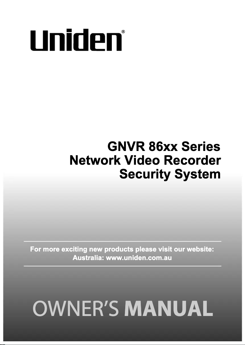 First page image of the manual for GNVR8680