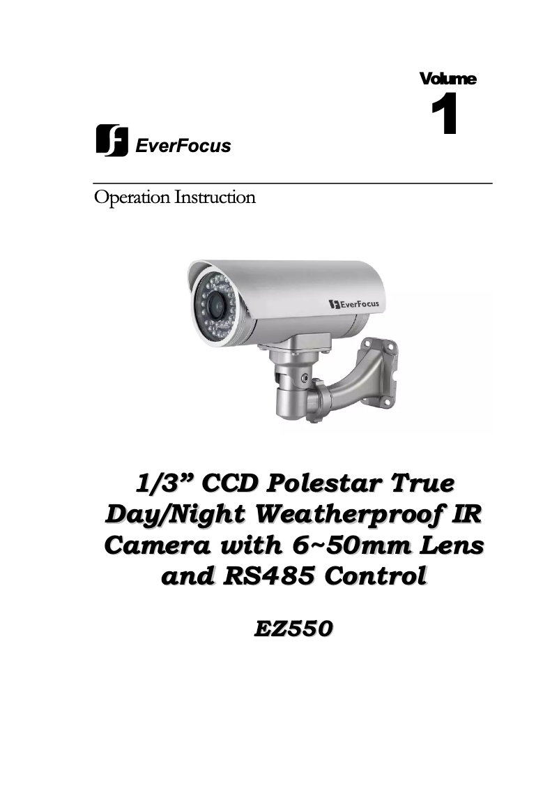 First page image of the manual for Polestar EZ550