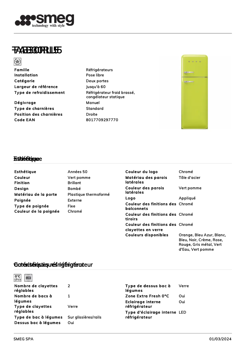 First page image of the manual for FAB30RLI5