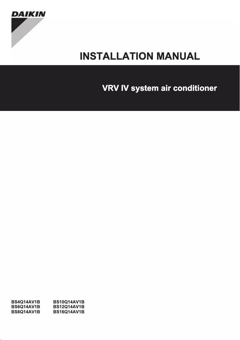 First page image of the manual for BS6Q14AV1B