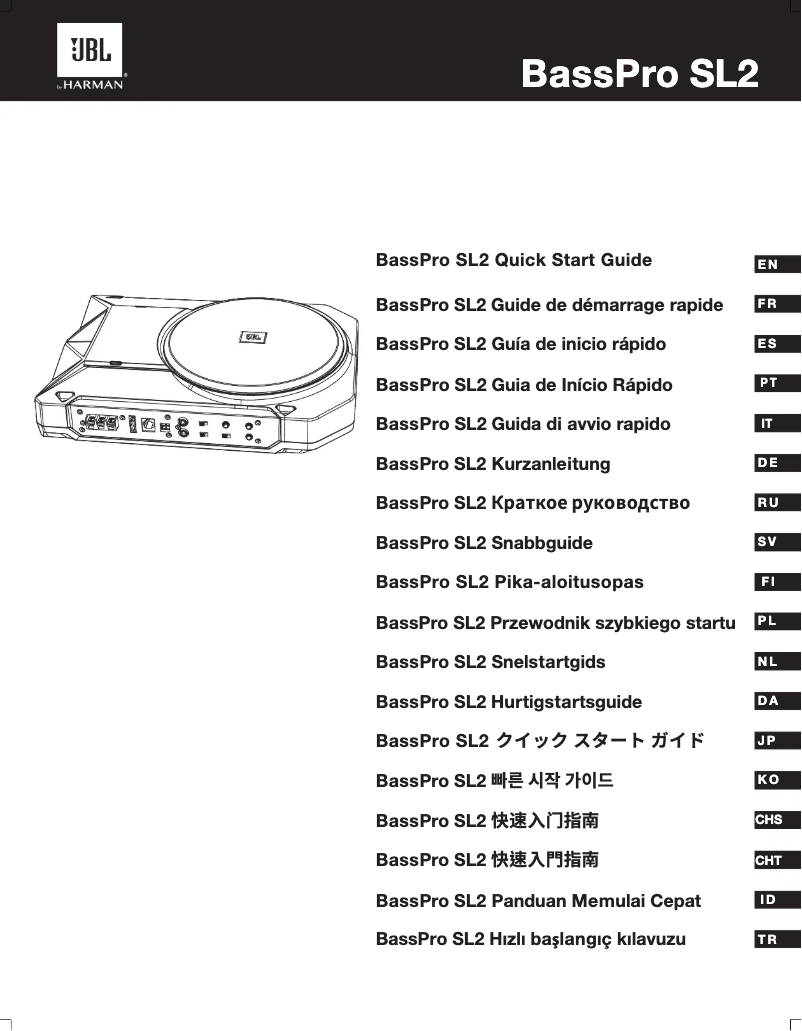 First page image of the manual for BassPro SL2