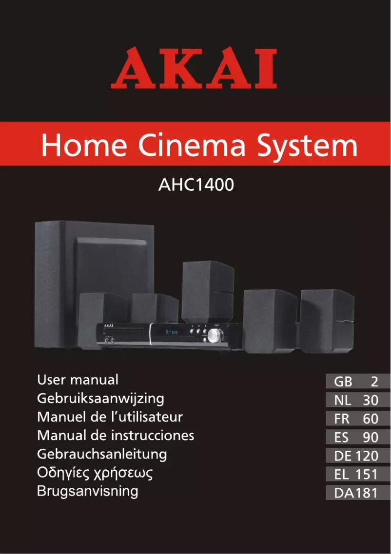 Page 1 of the manual User Manual AKAI AHC1400