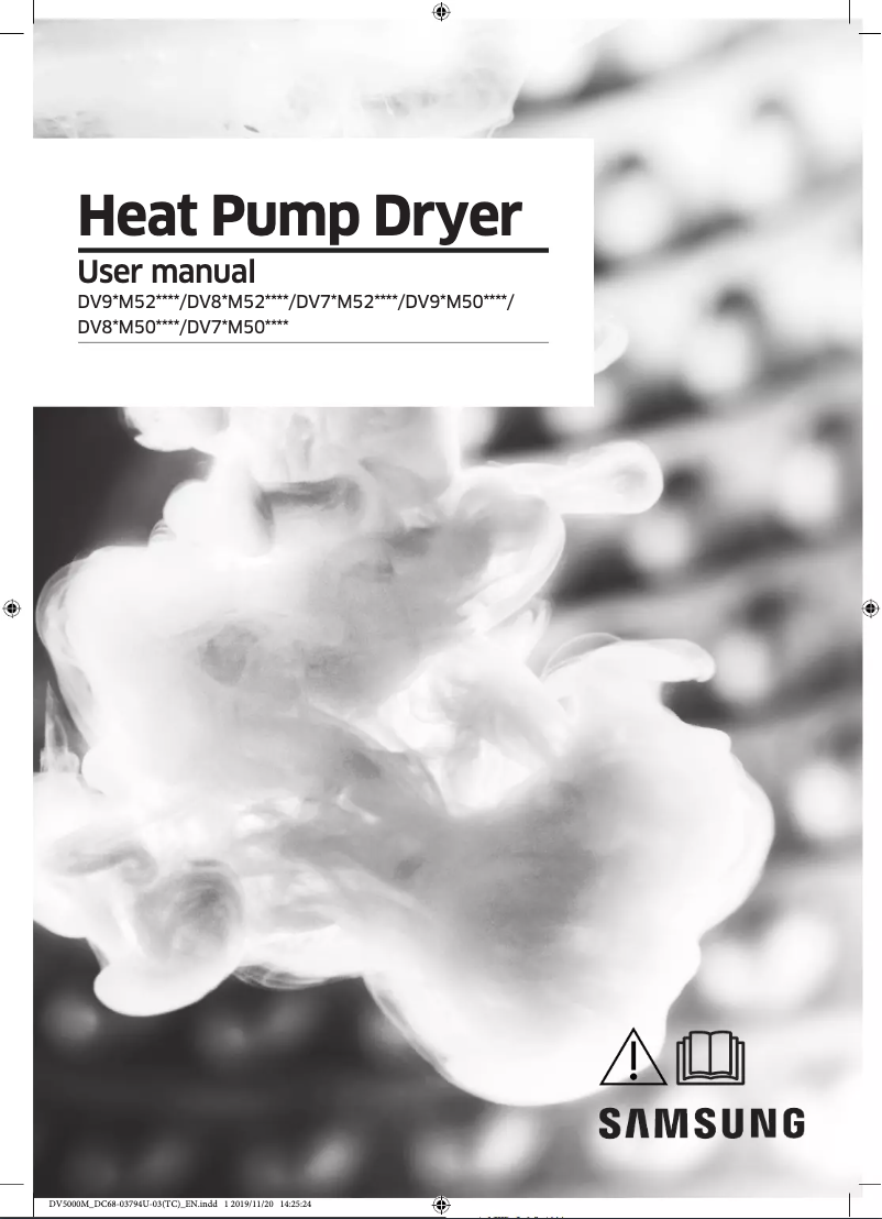 Page 1 of the manual User Manual Samsung DV90M5200QW