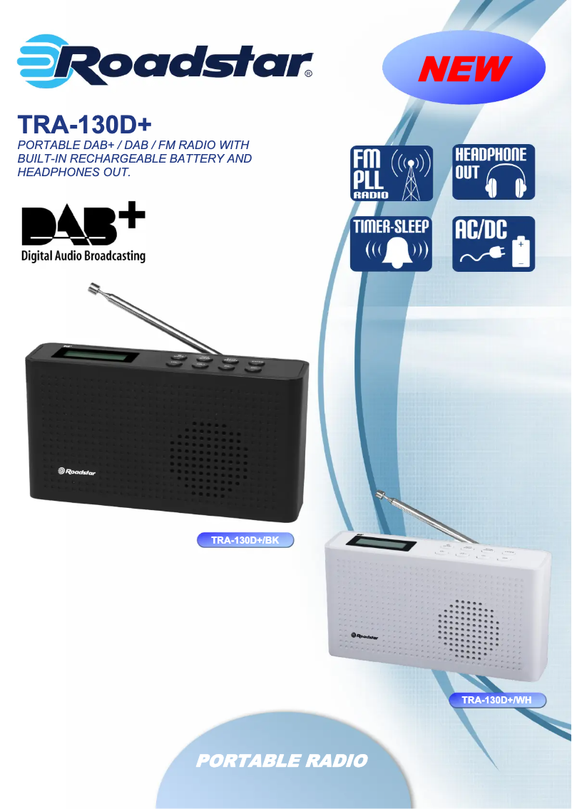 First page image of the manual for TRA-130D+