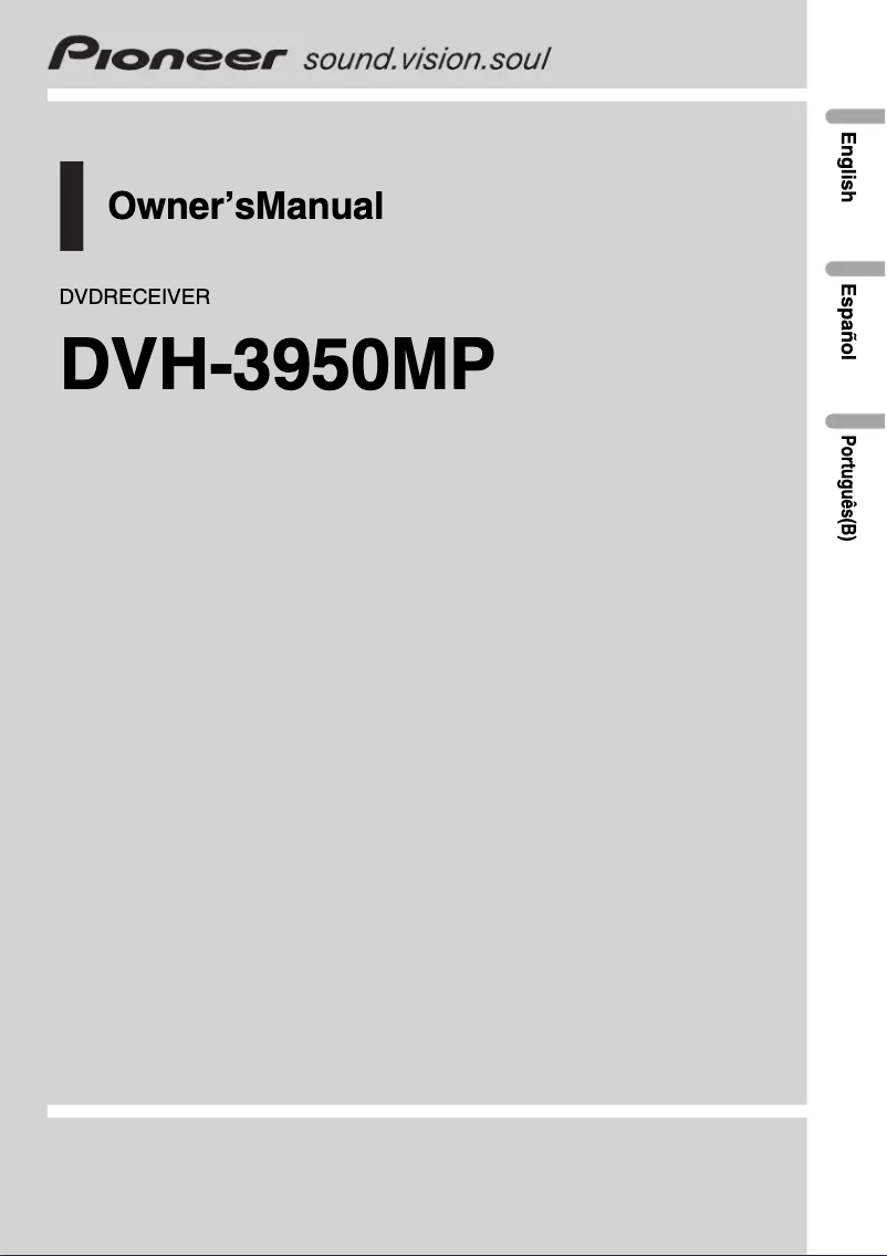 Page 1 of the manual User Manual Pioneer DVH-3950MP