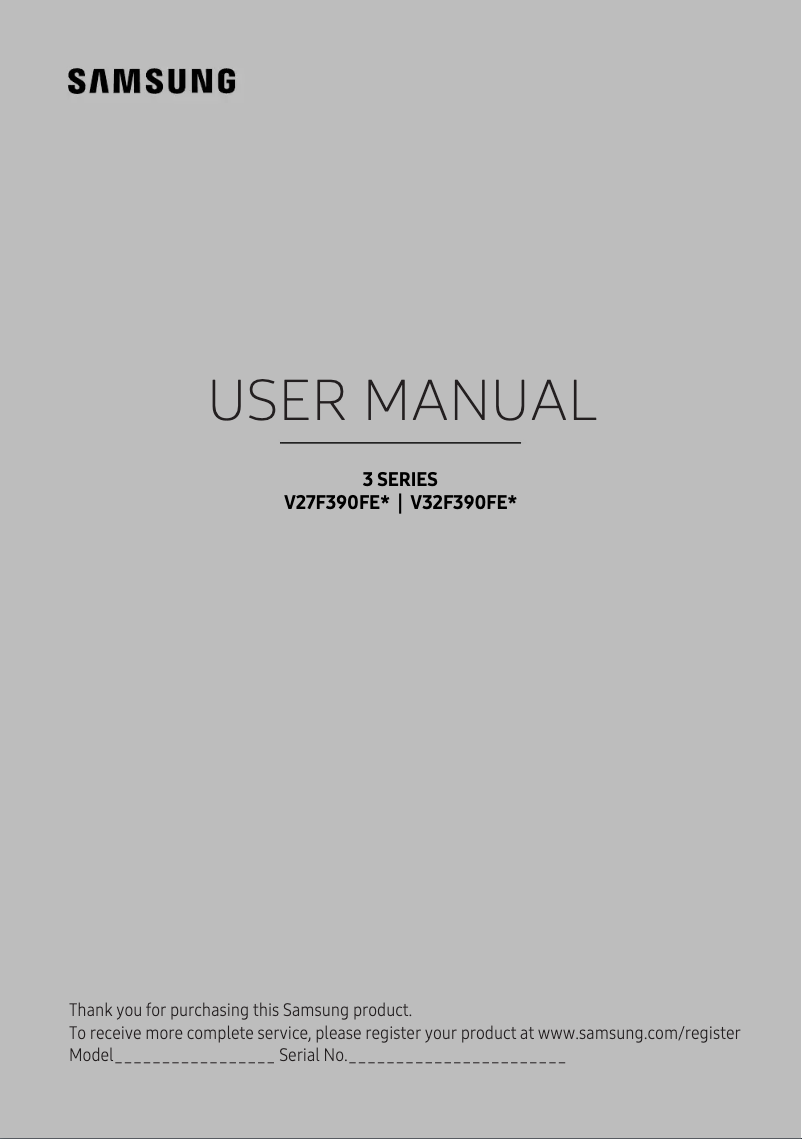 First page image of the manual for V32F390FEW