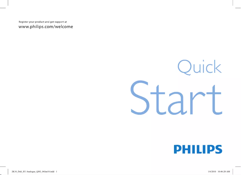 Page 1 of the manual Quick Start Guide Philips 32PFL3605