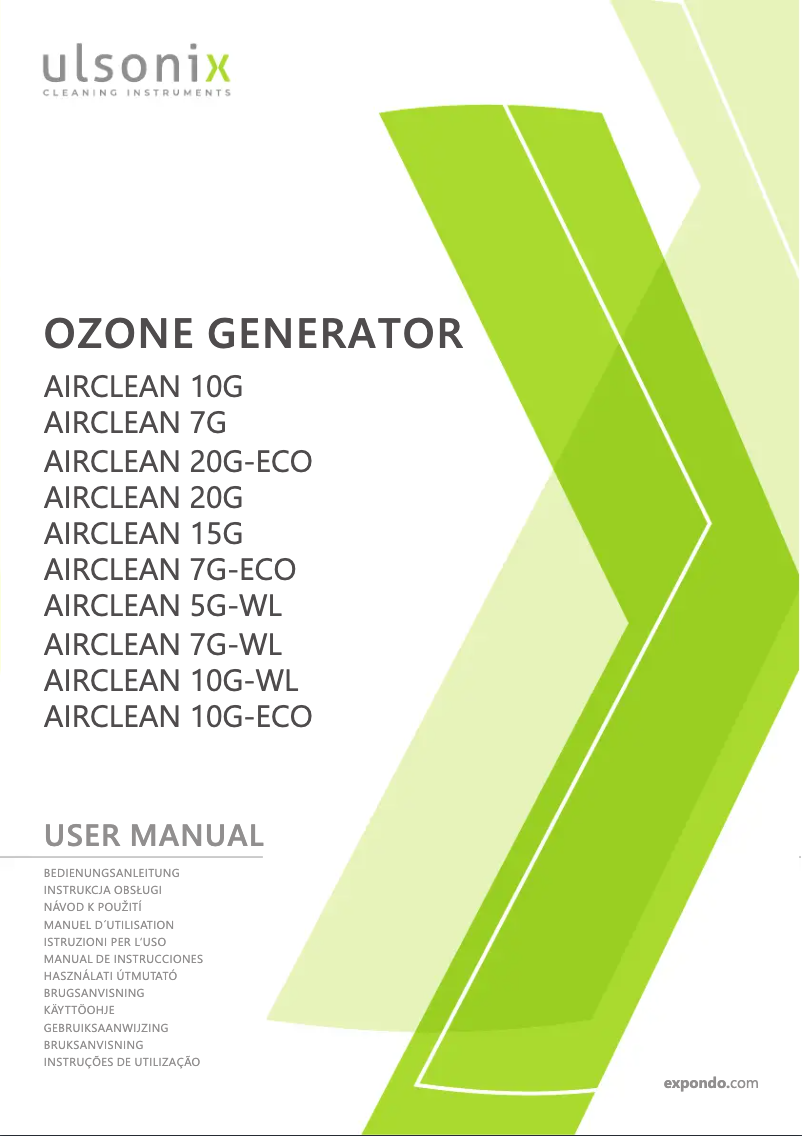 Page 1 of the manual User Manual Ulsonix AIRCLEAN 5G-WL