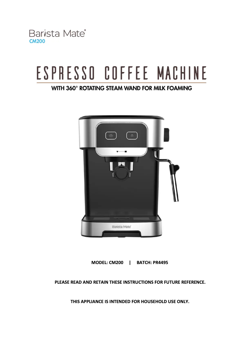 Page 1 of the manual User Manual Healthy Choice CM200