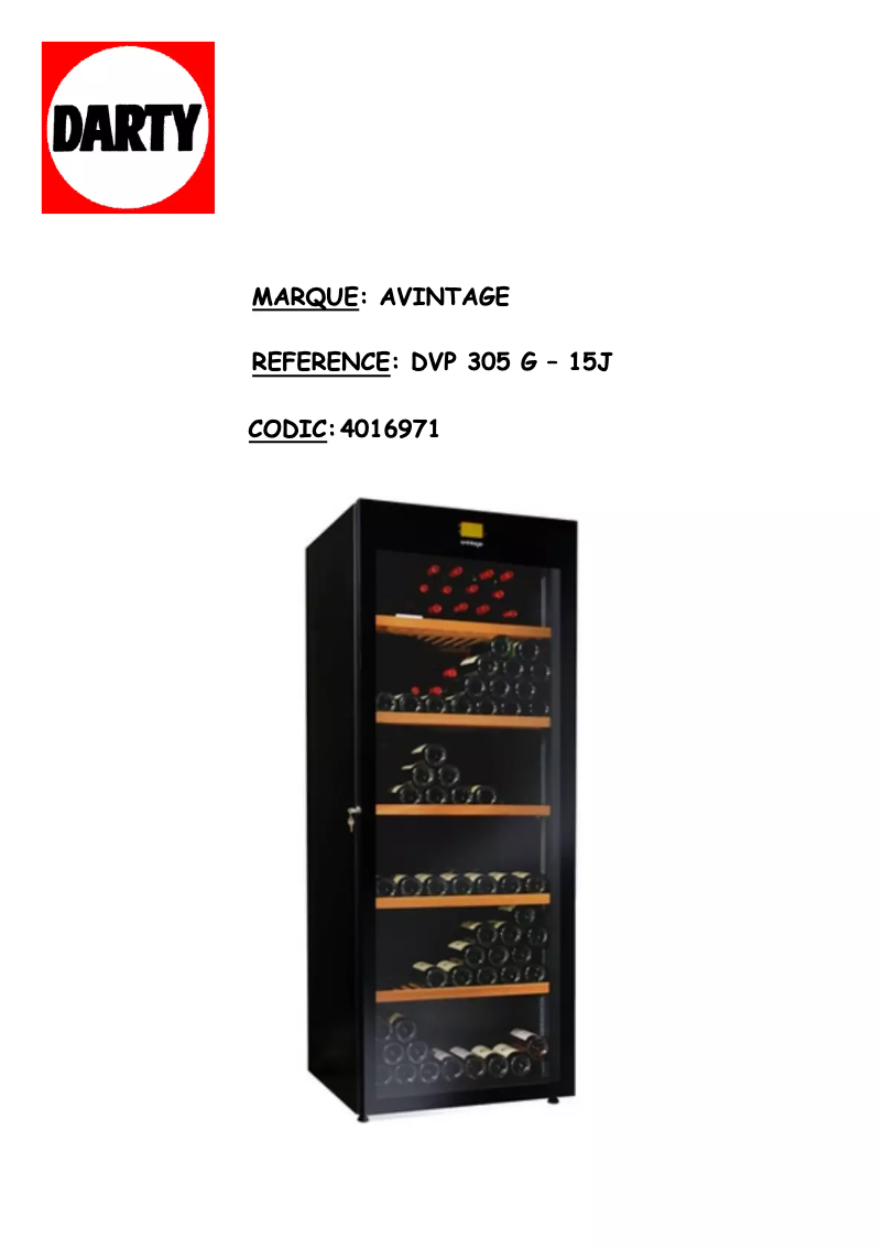 First page image of the manual for DVP305G