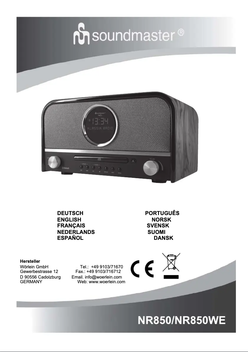 First page image of the manual for NR850WE