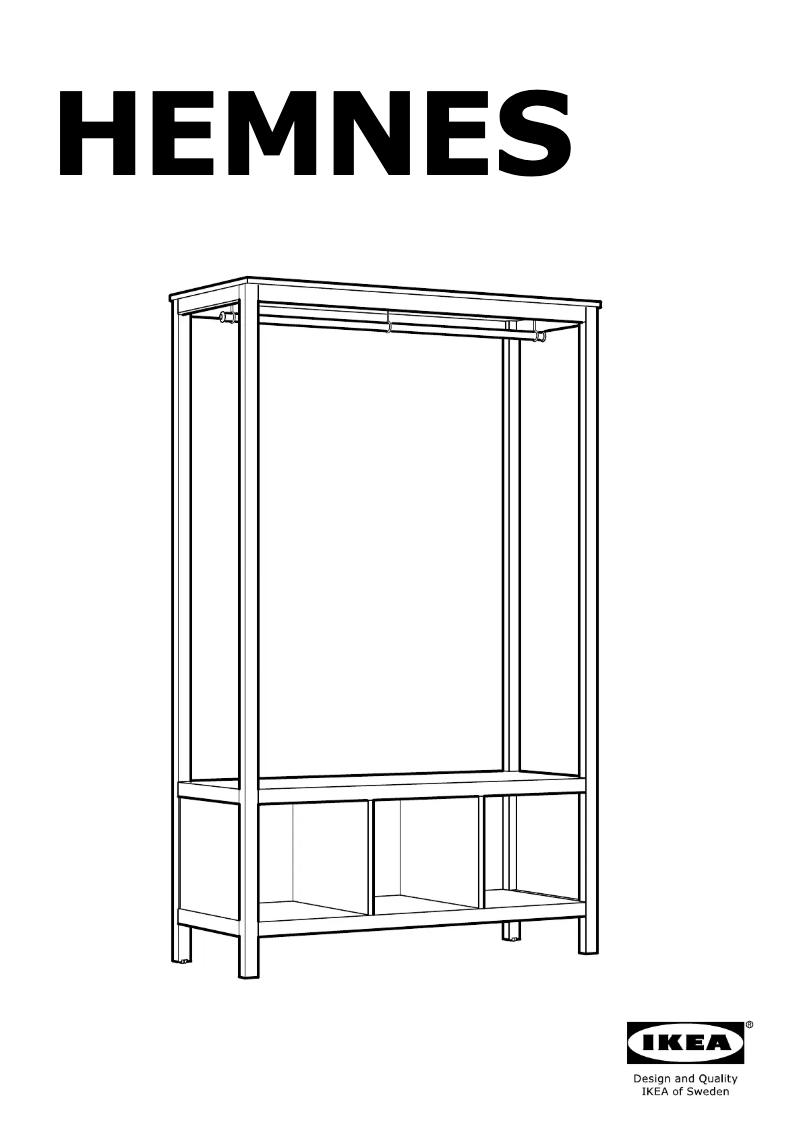 First page image of the manual for HEMNES 103.793.03